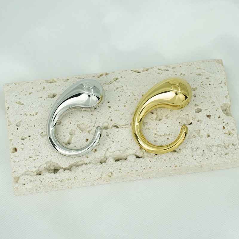 18k Goldstainless Steel Irregular Teardropshaped Open Bracelet I